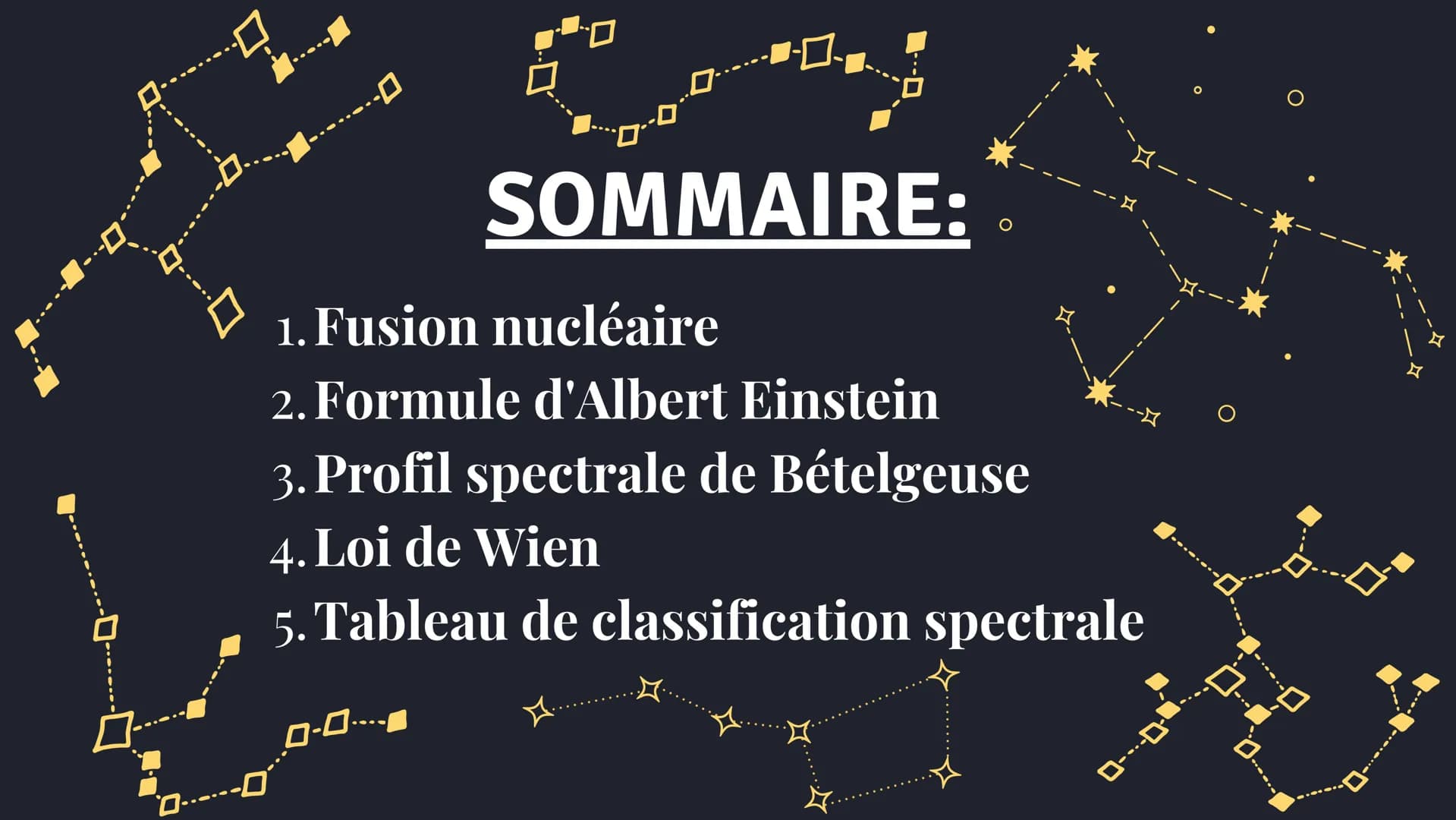 Problématique : Expliquez l'origine du
rayonnement des étoiles et comment les
astrophysiciens sont capables de déterminer la
catégorie de co
