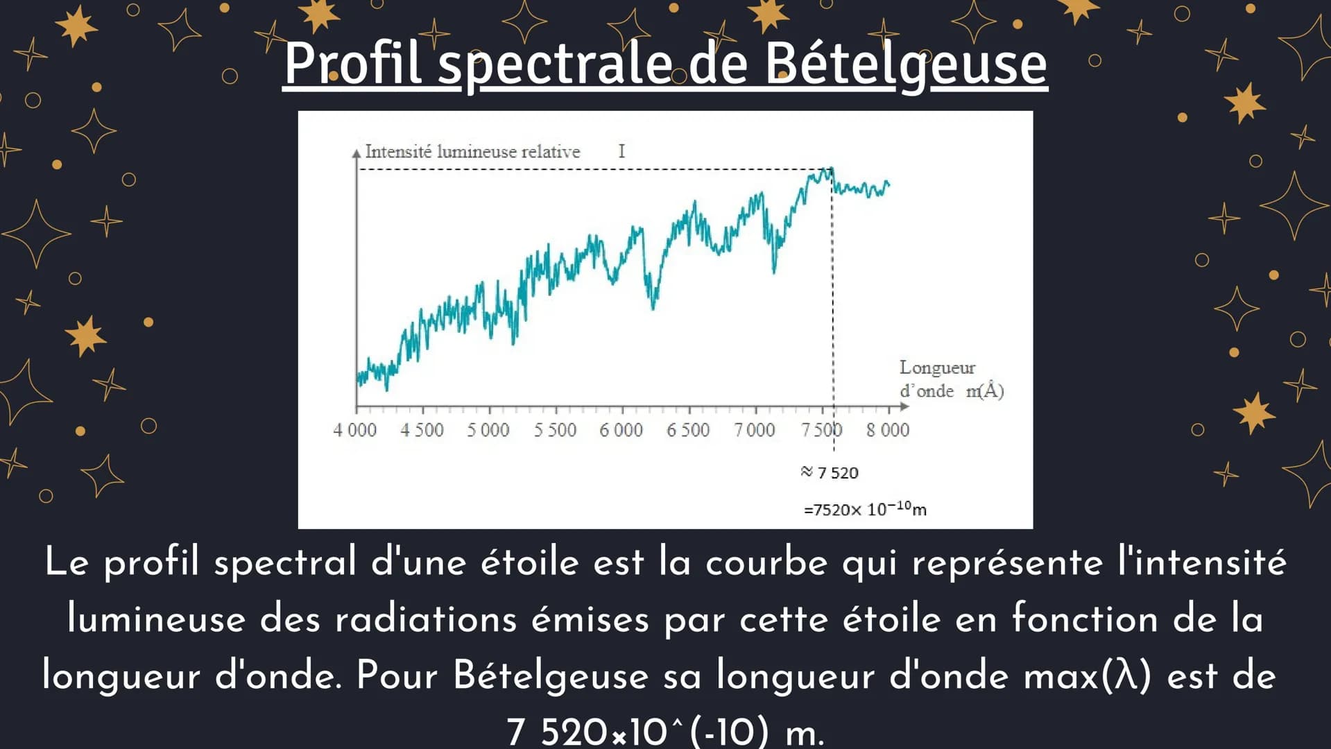 Problématique : Expliquez l'origine du
rayonnement des étoiles et comment les
astrophysiciens sont capables de déterminer la
catégorie de co