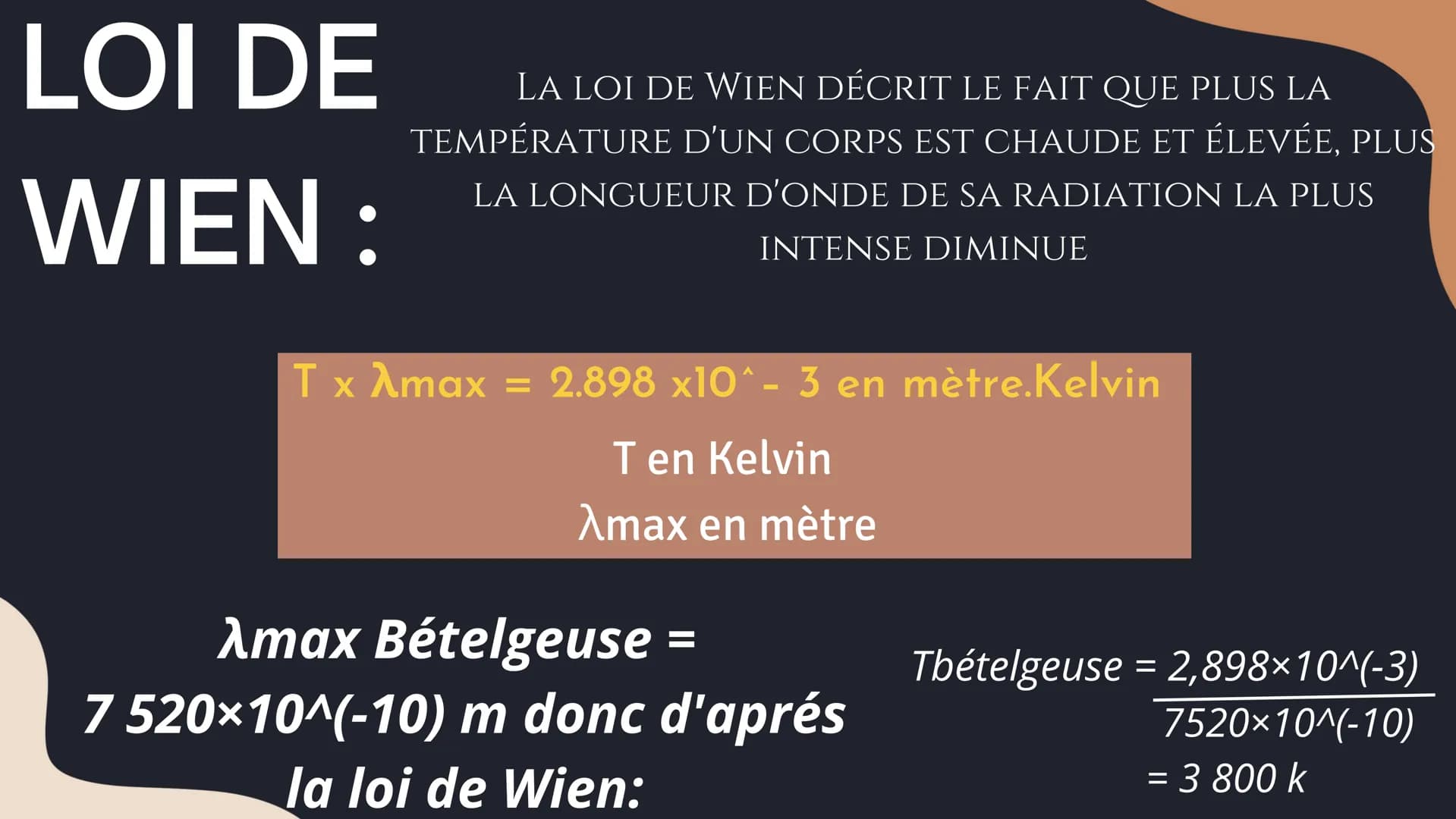 Problématique : Expliquez l'origine du
rayonnement des étoiles et comment les
astrophysiciens sont capables de déterminer la
catégorie de co