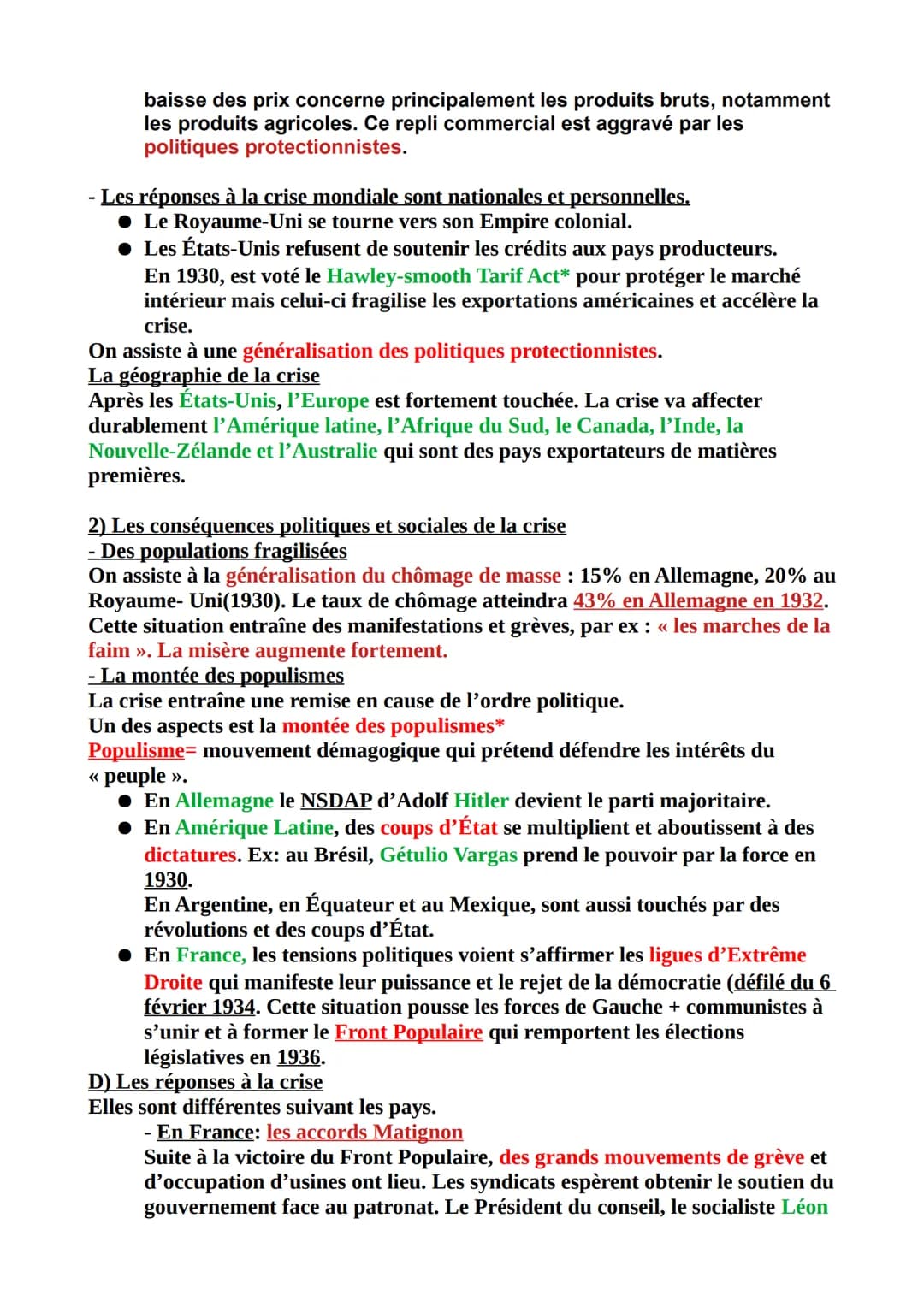 Histoire : Les relations entre les puissances et l'opposition des modèles
politiques, des années 1930 à nos jours >>
Thème I: Fragilités des