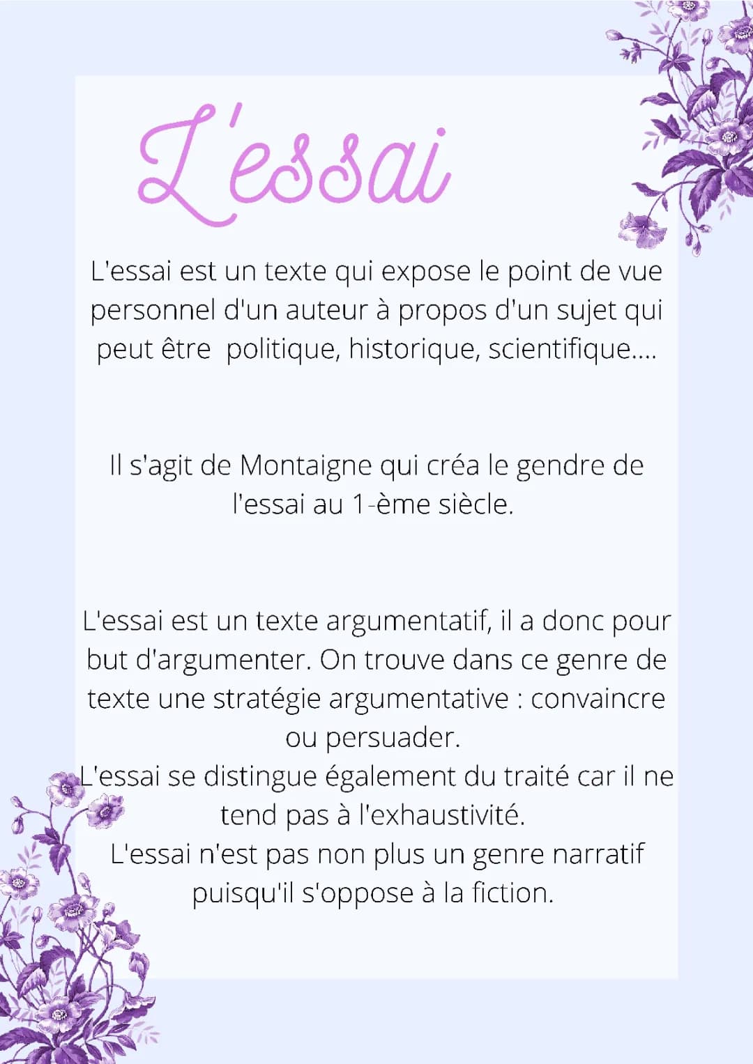 l'essai