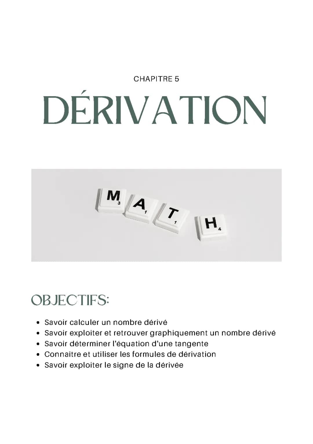 Dérivations
