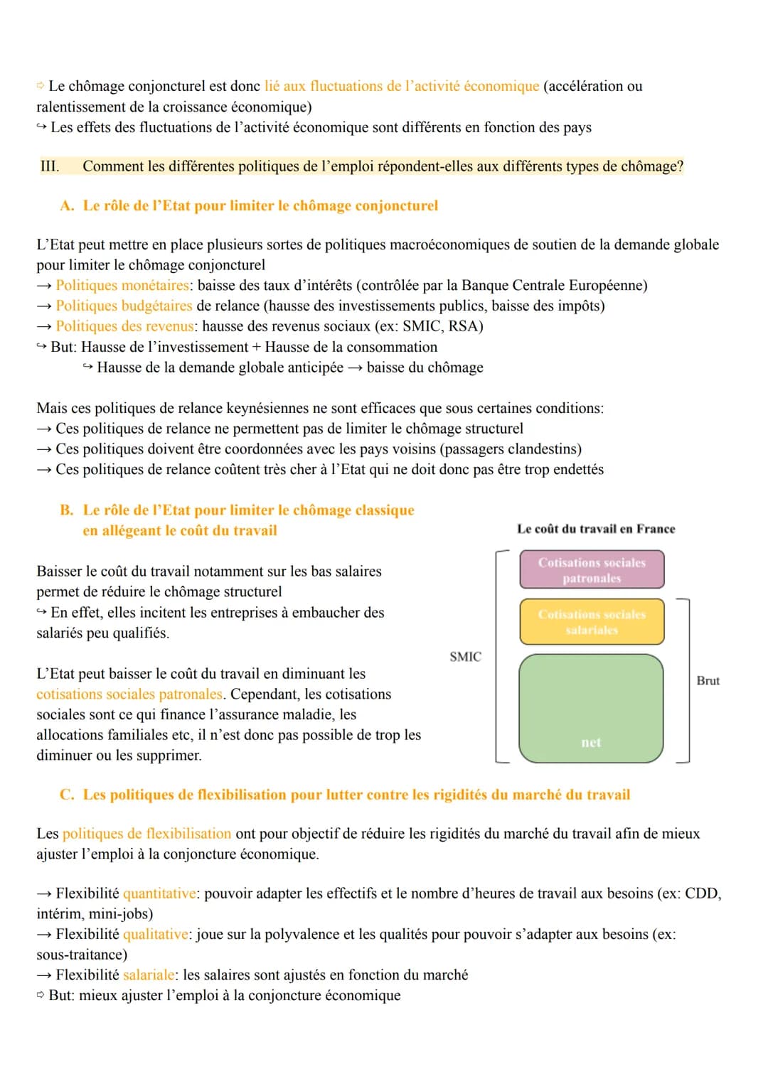 Comment lutter contre le chômage?
I. Comment mesurer le chômage et le sous-emploi?
A. Les mesures du chômage
Etudes
statistiques
INSEE
Respe