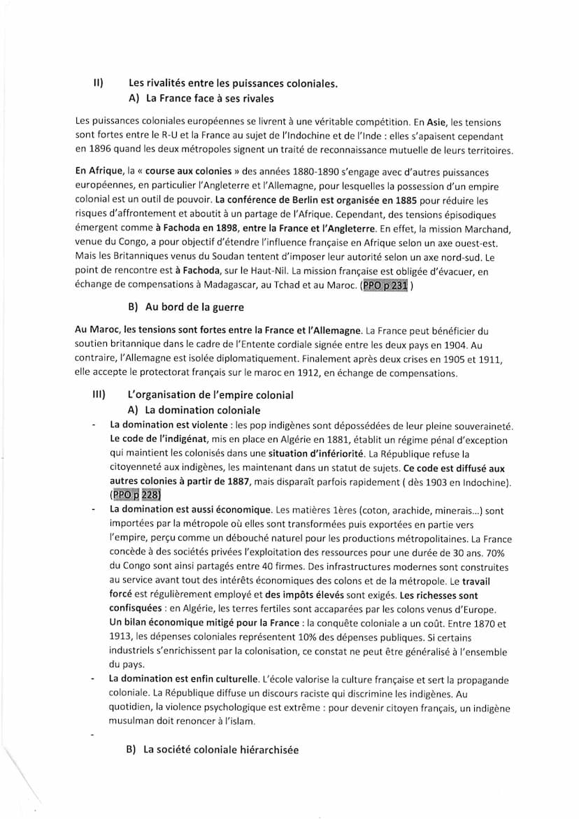 SÉQUENCE 3 : MÉTROPOLES ET COLONIES (1870-1914)
Introduction :
A la veille de la 1ère Guerre mondiale, la France dispose d'un vaste empire c