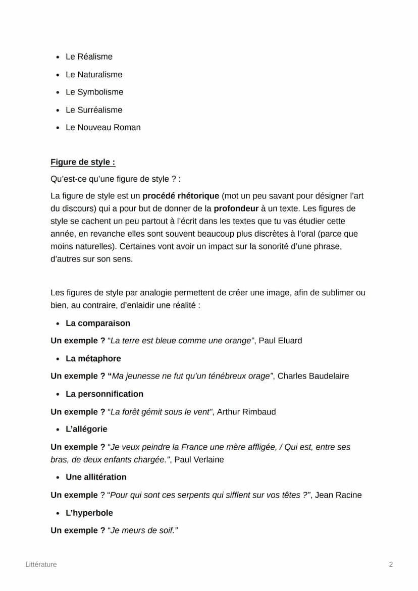 Littérature
Notion de genre littéraire :
Il existe cinq genres littéraires :
• Le genre narratif
• Le genre poétique
• Le genre théâtral
Le 