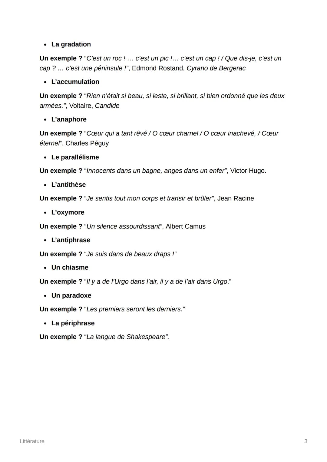 Littérature
Notion de genre littéraire :
Il existe cinq genres littéraires :
• Le genre narratif
• Le genre poétique
• Le genre théâtral
Le 