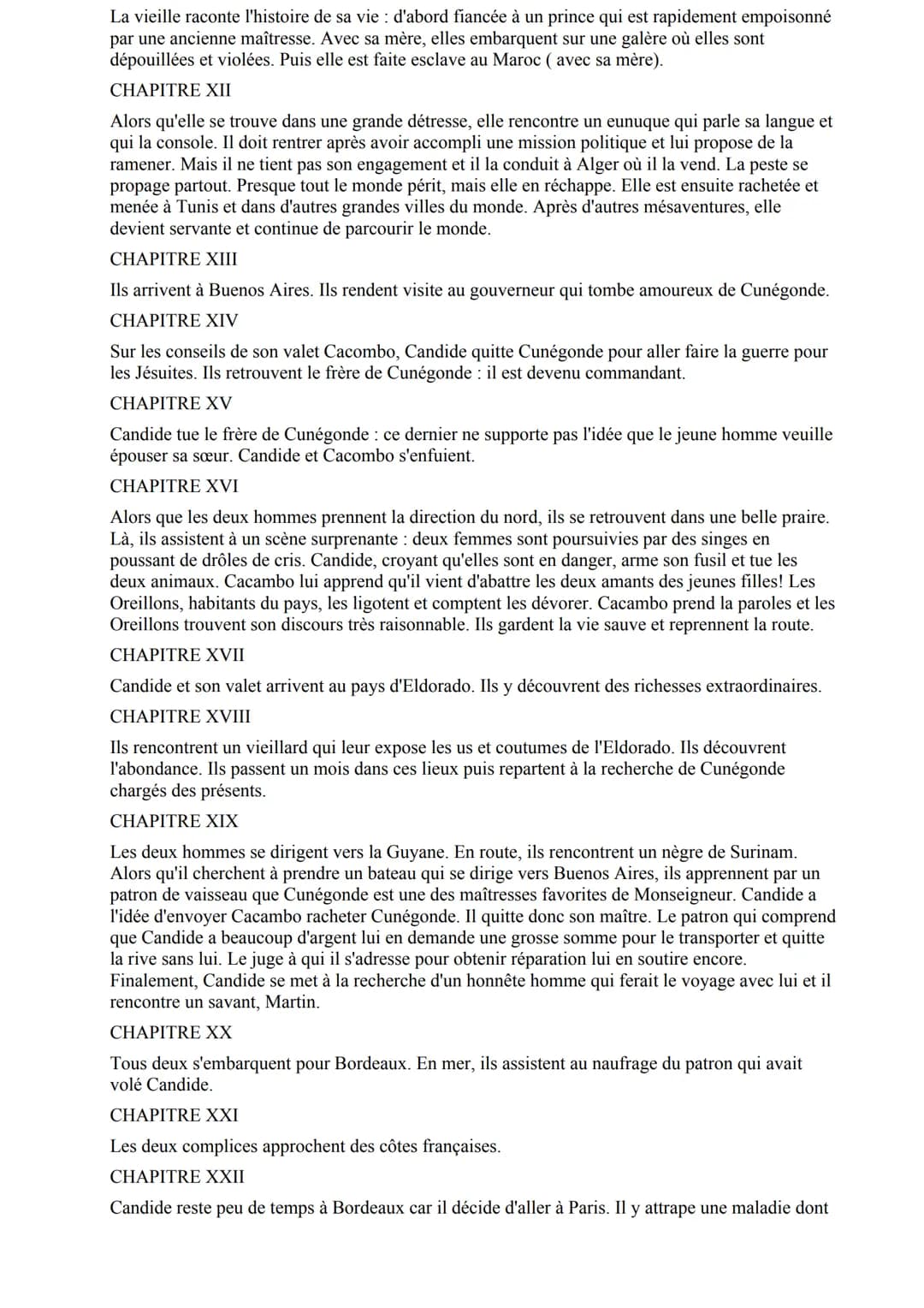 CHAPITRE I
Le récit commence au château du baron de Thunder-ten-tronckh en Westphalie. Celui-ci y vit
avec sa femme et sa fille Cunégonde âg