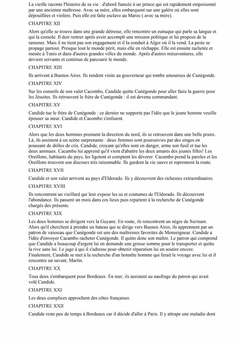 CHAPITRE I
Le récit commence au château du baron de Thunder-ten-tronckh en Westphalie. Celui-ci y vit
avec sa femme et sa fille Cunégonde âg