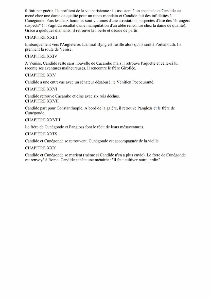 CHAPITRE I
Le récit commence au château du baron de Thunder-ten-tronckh en Westphalie. Celui-ci y vit
avec sa femme et sa fille Cunégonde âg