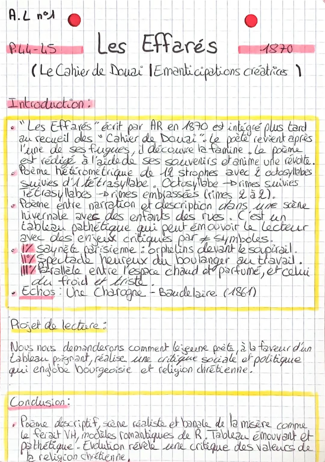 Arthur
Rimbaud
Cahiers de Douai Mars à Octobre 1870
Arthur Rimbaud est un poète français précoce
qui a contribué à révolutionner la poésie a