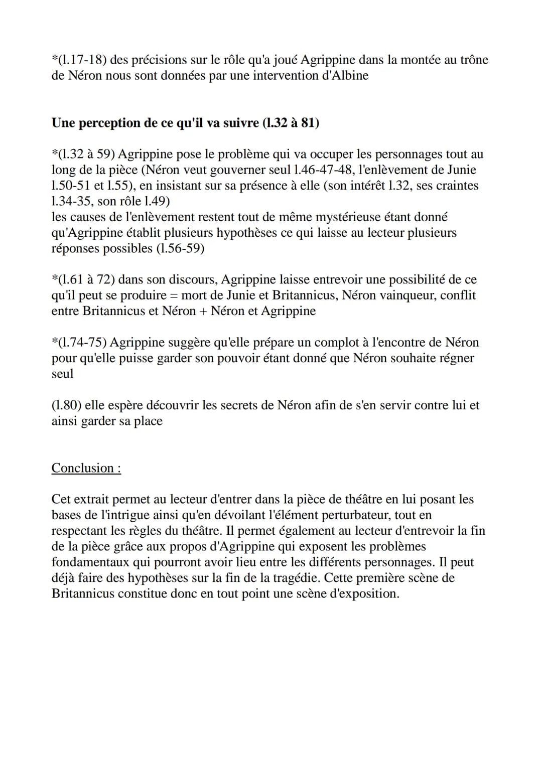 Introduction :
Britannicus
Britannicus est une pièce de théâtre tragique publiée en 1689 par Racine. Cette
œuvre appartient au Classicisme é