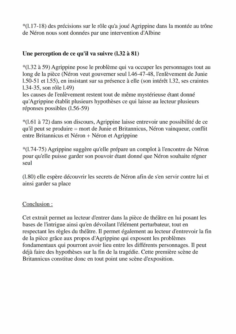 Introduction :
Britannicus
Britannicus est une pièce de théâtre tragique publiée en 1689 par Racine. Cette
œuvre appartient au Classicisme é