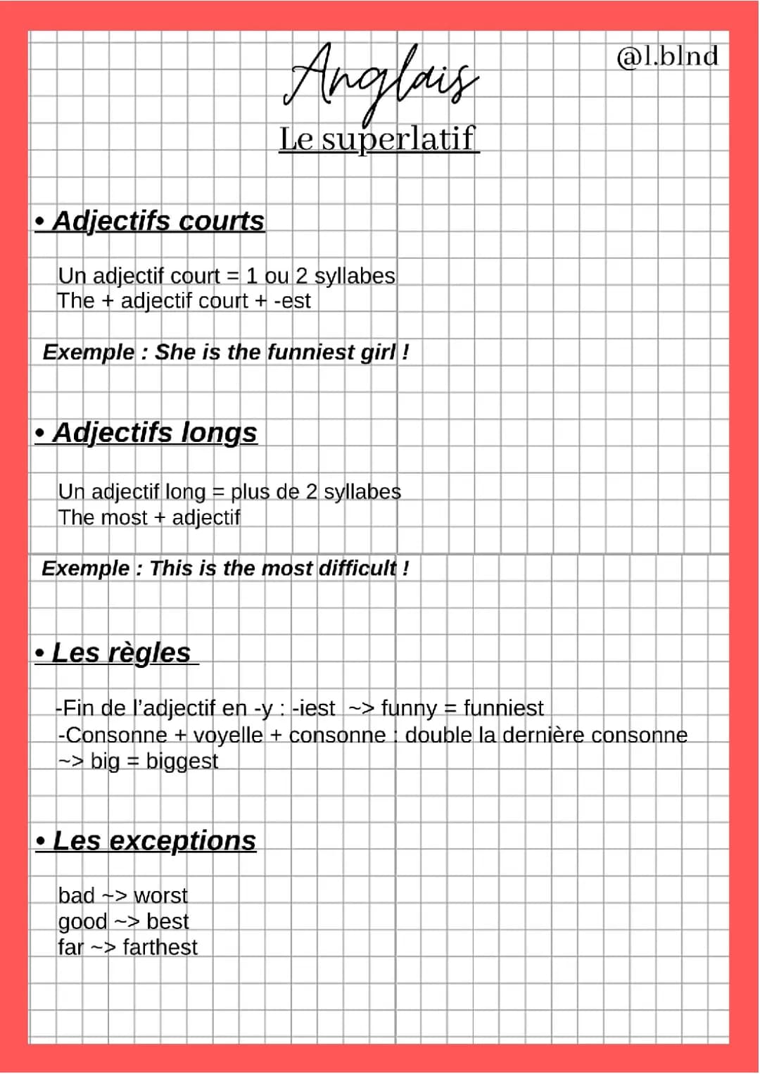 Apprends le Superlatif Anglais Facilement ! - Leçon et Exercices Amusants