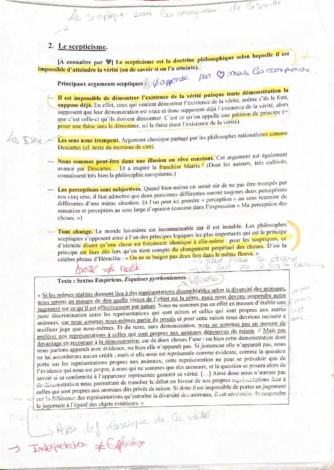 I. Oui, la science établit la vérité sur le réel
1. La science nous montre le réel par l'expérience.
Le terme << expérience >> a trois sens 