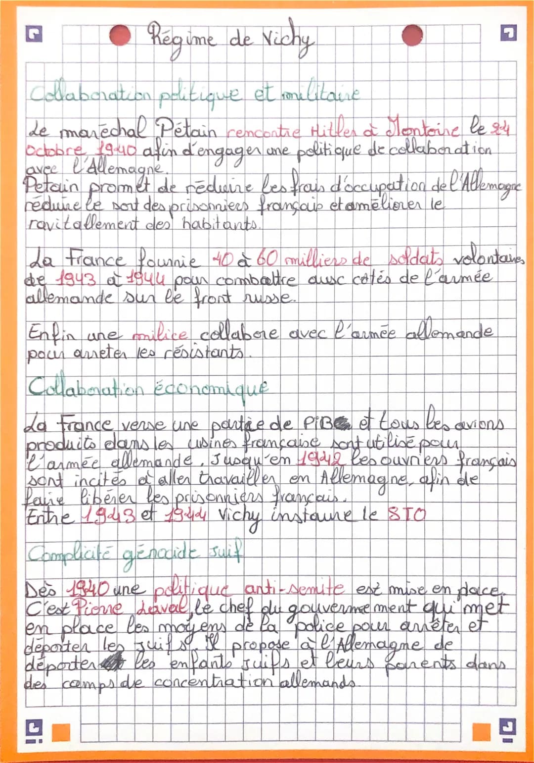 Régime de Vichy
Collaboration politique et militaire
Le maréchal Pétain rencontre Hitler à Montoine le 24.
Octobre 1940 afin d'engager une p