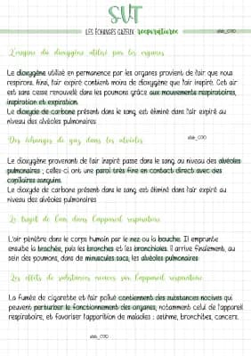 Know SVT : Les échanges gazeux respiratoires thumbnail