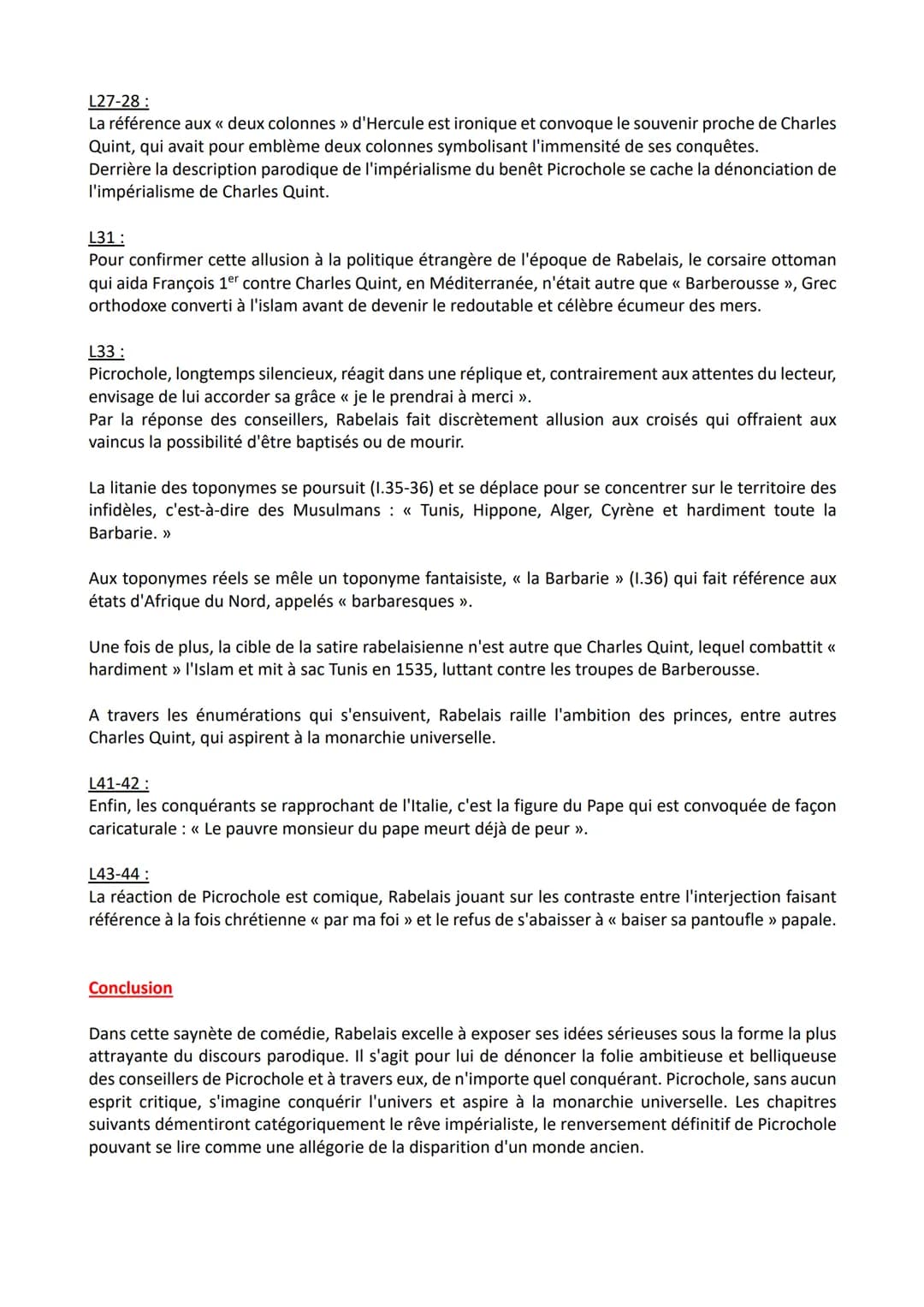 Introduction
EL 3
<< Chapitre 33 », Gargantua, François Rabelais
Contextualisation
de l'œuvre :
Après le succès de Pantagruel, premier roman
