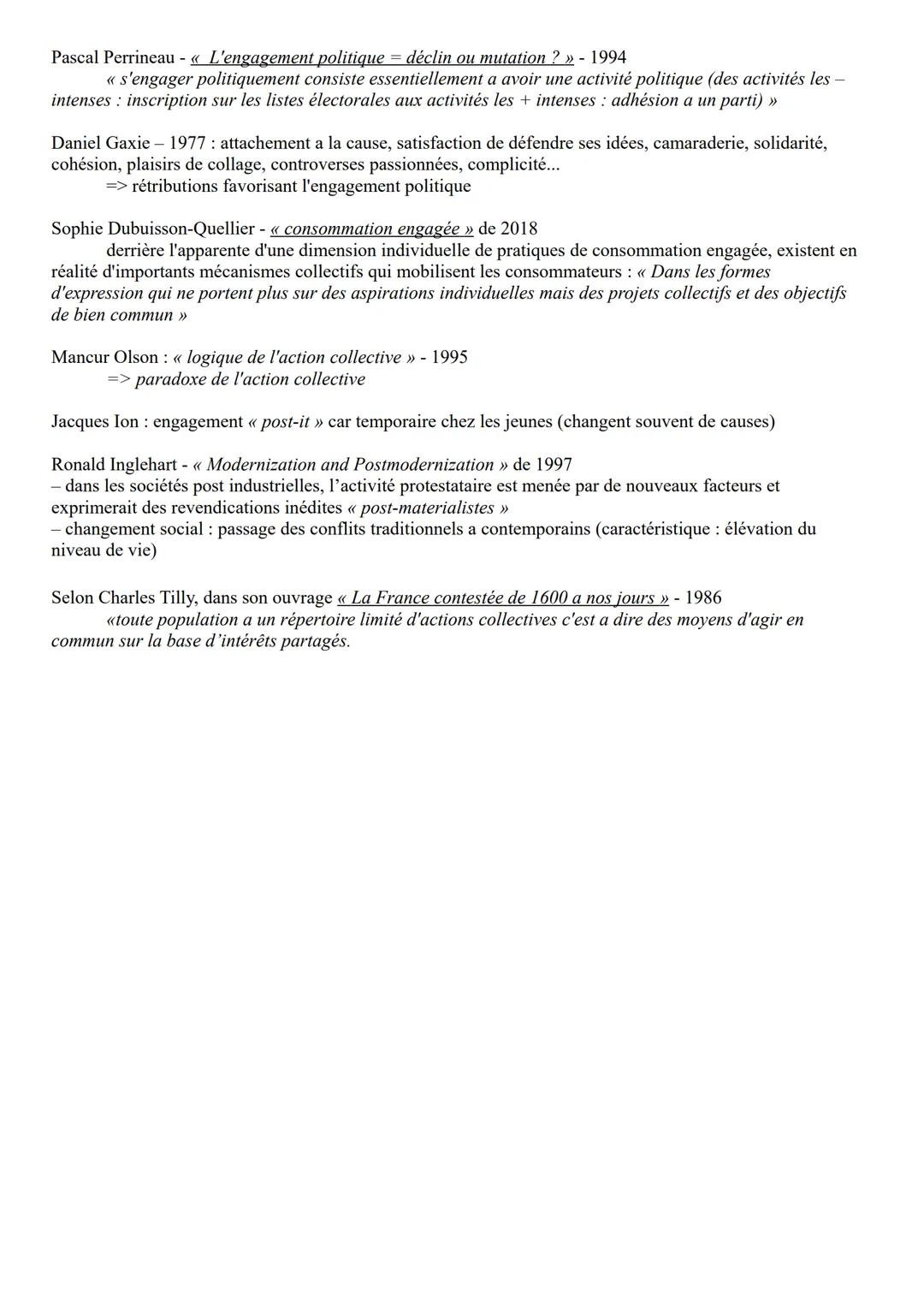 CHAPITRE 3

engagement politique = ensemble d'activités (actions et comportements) qui correspondent a l'engagement
du citoyen au cœur de la