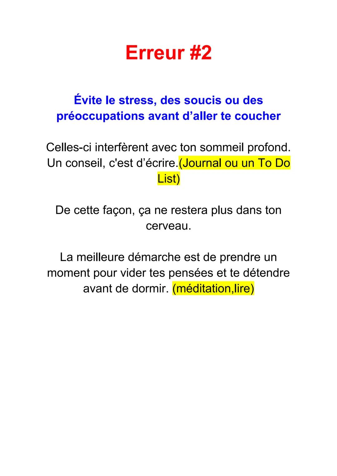 # Erreurs de sommeil 2.0
@form_outt

Dans ce document, je te parlerais des erreurs
que beaucoup de personnes font et se plaignent
de ne pas 