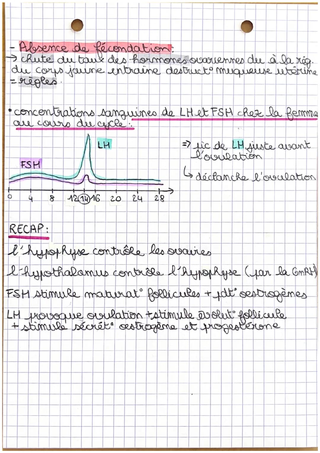 SVT:
Chez la femme:
• Shema fonctionnel du contrôle du fonctionnemt de
l'appareil reproducteur féminin:
rétrocontrole
0
Le contrôle du
fonct