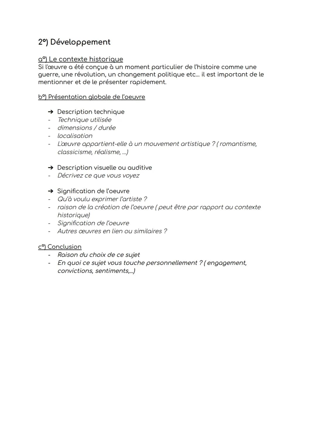 Oral du DNB - Sujet Histoire des arts
Rappel
L'épreuve orale du Diplôme National du Brevet dure 15 minutes : 5
minutes de présentation suivi