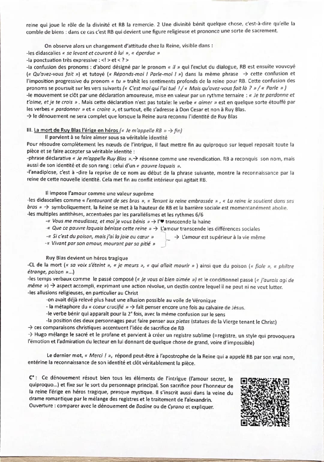 Victor Hugo, Ruy Blas, Acte V, scène 4, 1838 (dénouement)
Ruy Blas est un drame romantique écrit par Victor Hugo en 1838, huit ans après Her