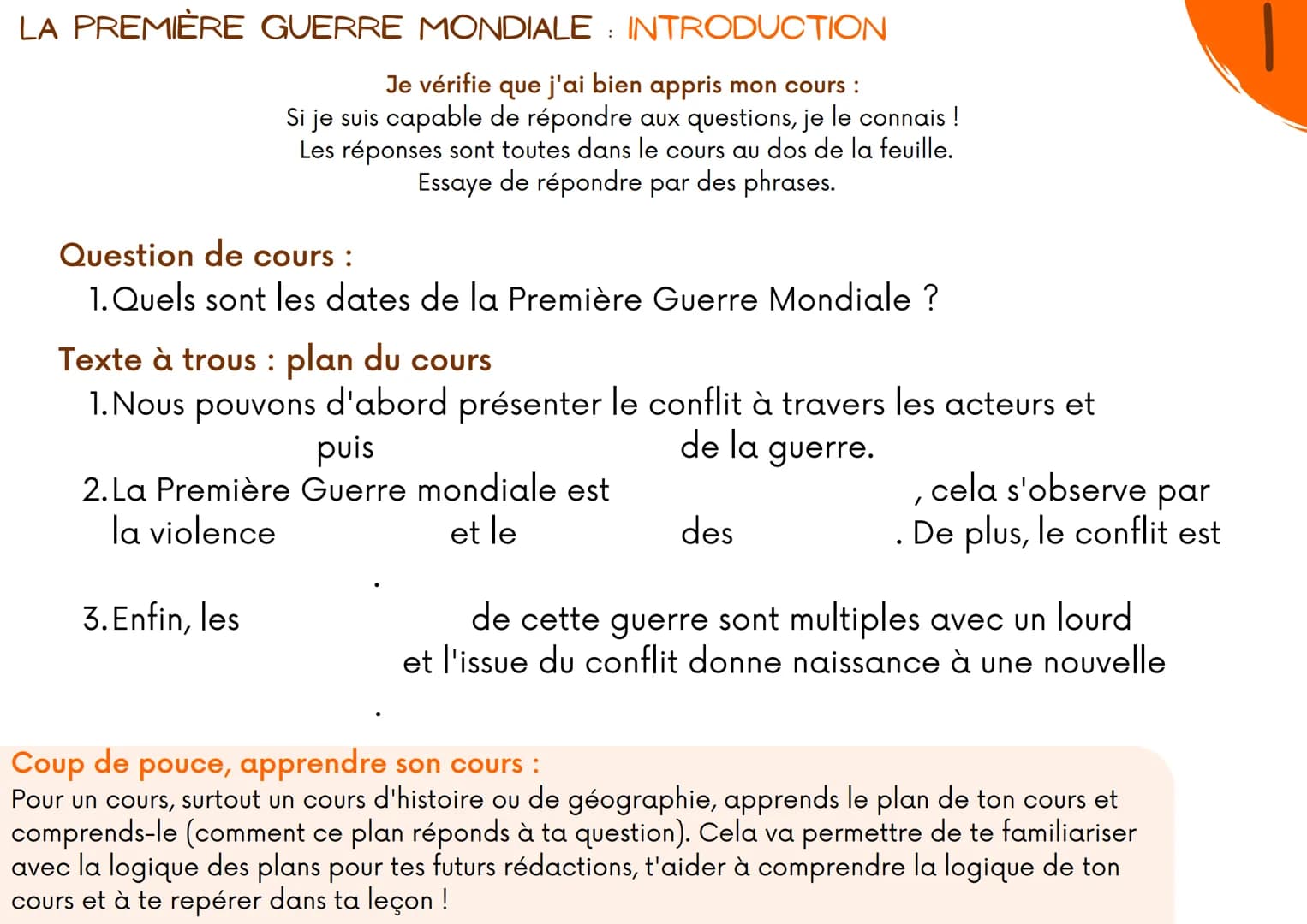 LA PREMIÈRE GUERRE MONDIALE
introduction
INTRODUCTION
selon les historiens : le monde entre dans le 20e siècle à partir de la Première guerr