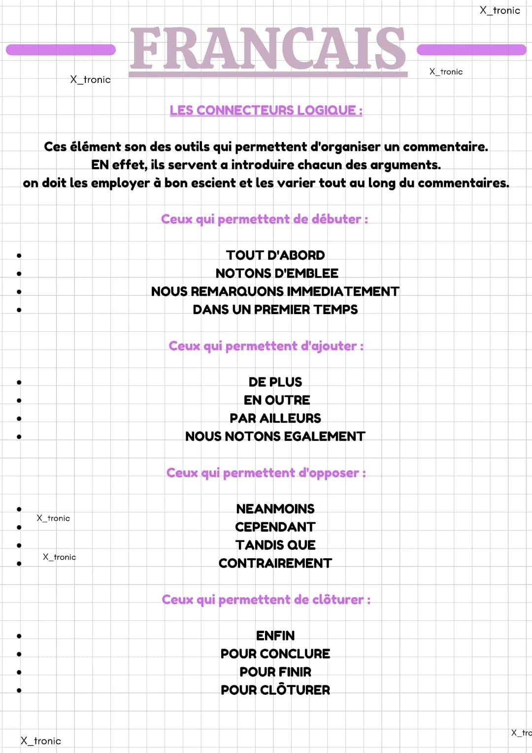 Les connecteurs logique 