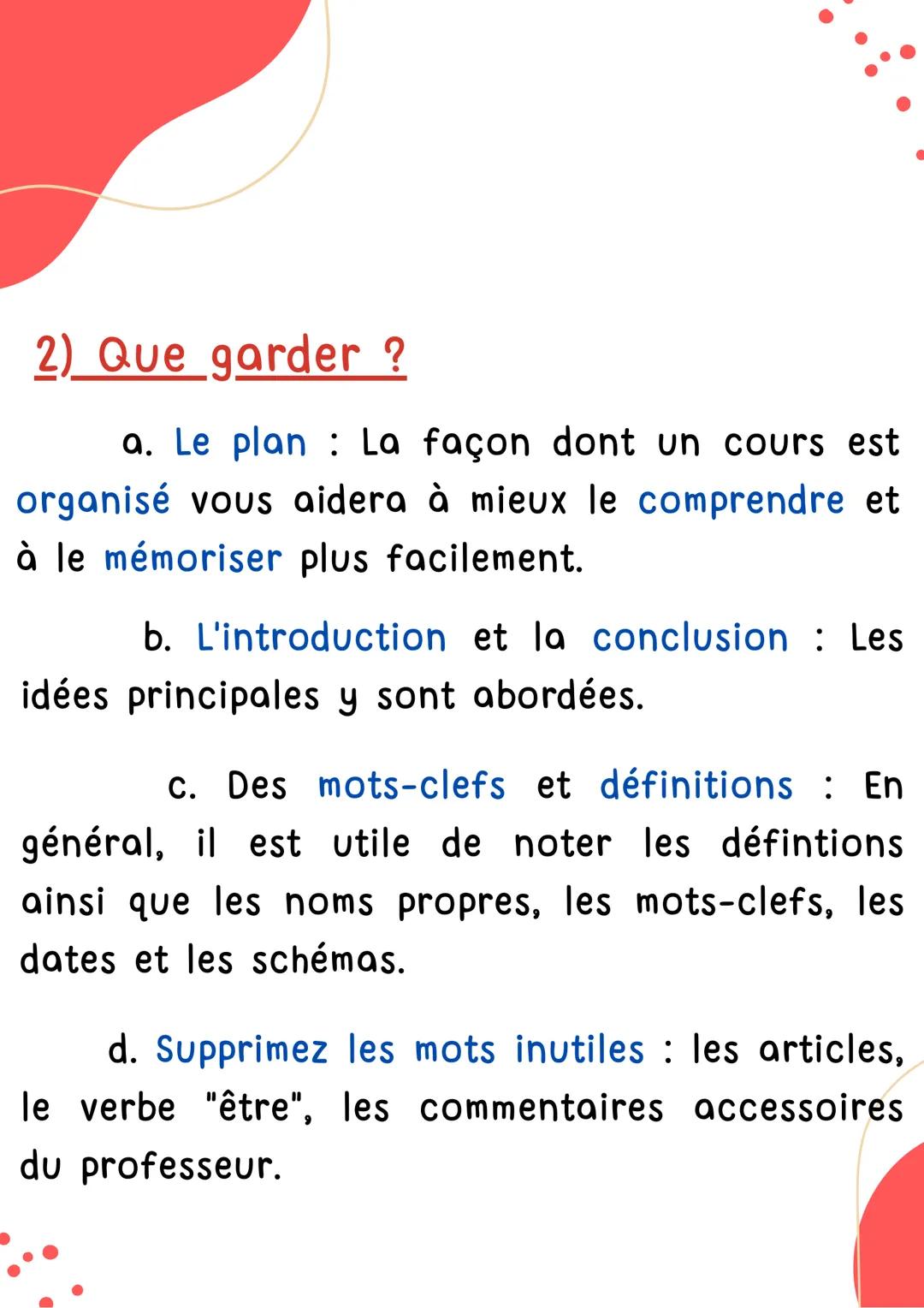 # COMMENT
# PRENDRE DES NOTES
Français Méthodologie :
prendre des notes

Prendre des notes impose trois
actions simultanées :
- écouter ou l