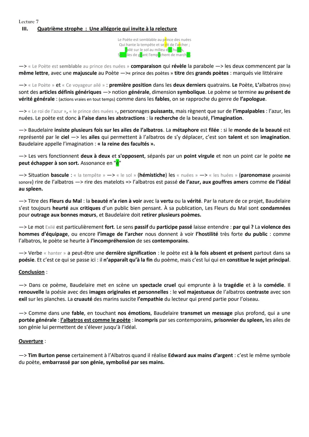 Lecture 7
Intro :
L'ALBATROS CHARLES BAUDELAIRE
➜ Tout sur Charles Baudelaire :
-> Charles Baudelaire est un poète symboliste, critique d'ar