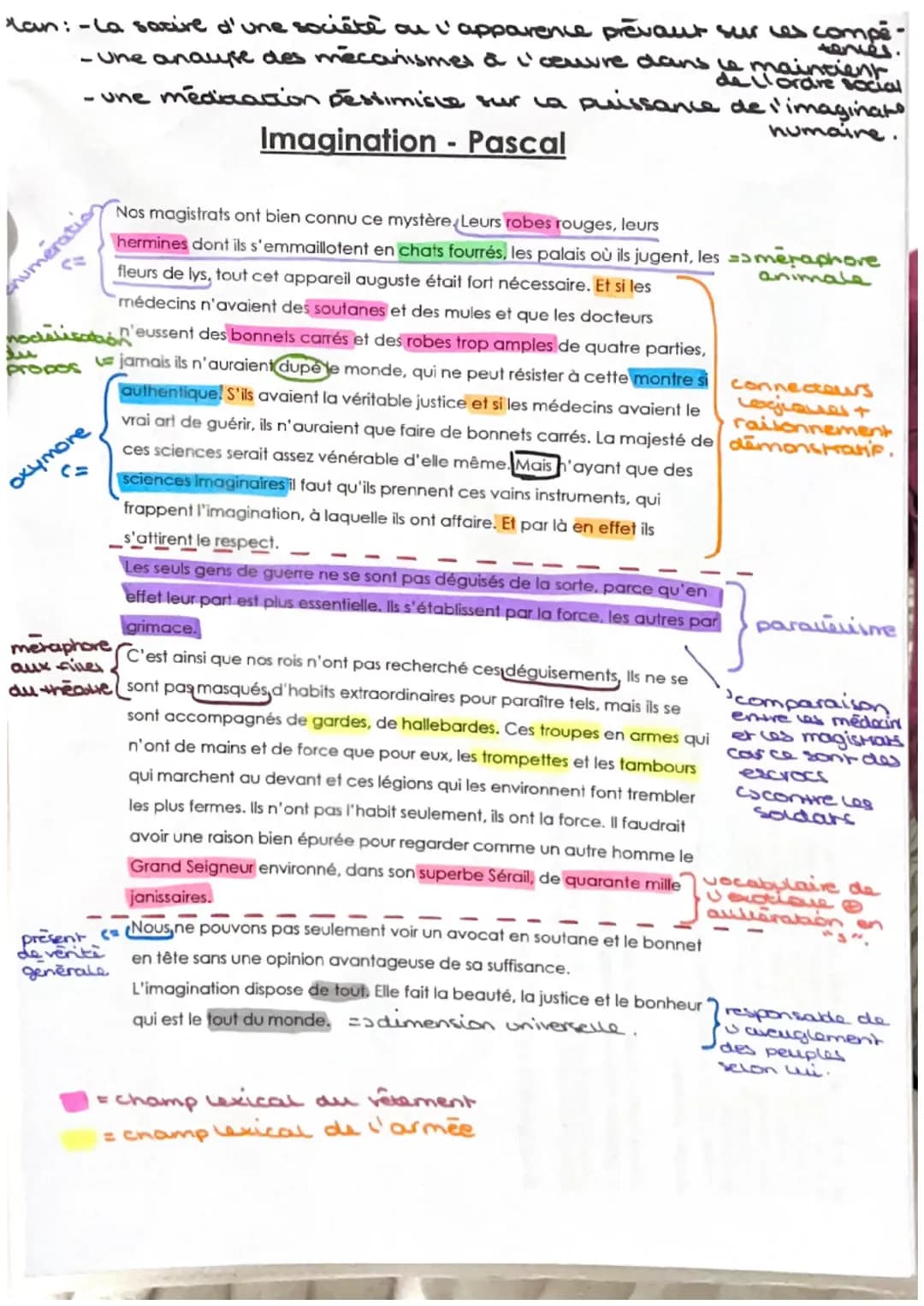 Analyse linéaire Imagination - Blaise Pascal