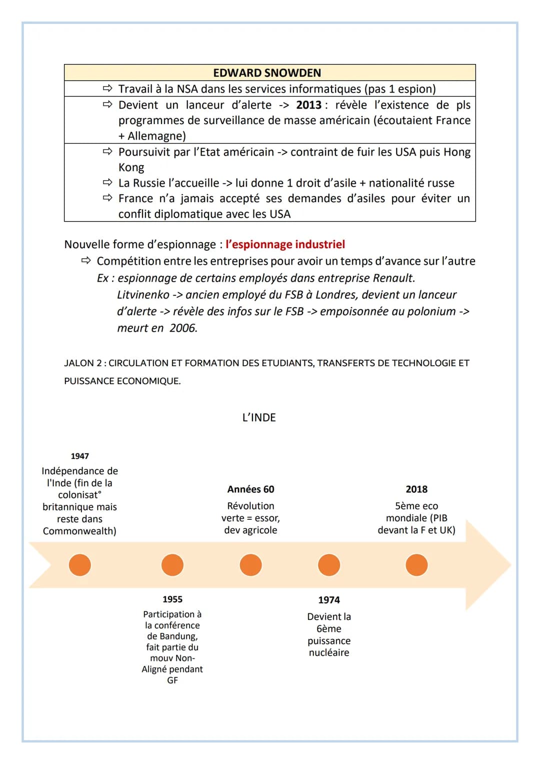 LA CONNAISSANCE, ENJEU POLITIQUE ET GEOPOLITIQUE
JALON 1: LE RENSEIGNEMENT AU SERVICE DES ETATS
AXE 2
RENSEIGNEMENT(S)
Les connaissances con