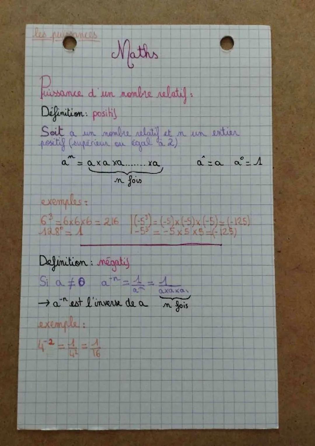 Les puissances 