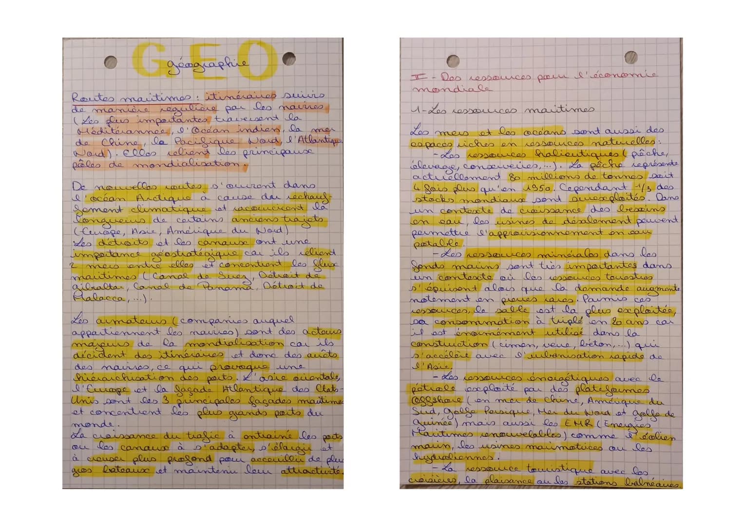 G géographie
Mais et Océans: Au coeur de la
mondialisation
L'Ever given qui s'était retrouvé
bloqué dans le canal de Suez
mais
2021 a pertur