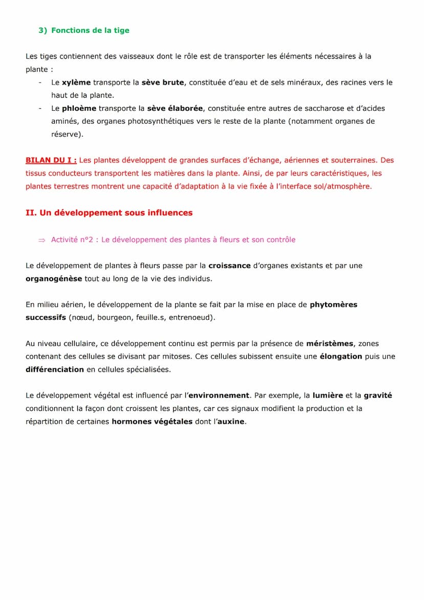 Thème 2 - Enjeux planétaires contemporains
Chapitre 8: L'organisation fonctionnelle des plantes à fleurs
Les plantes sont des êtres vivants 