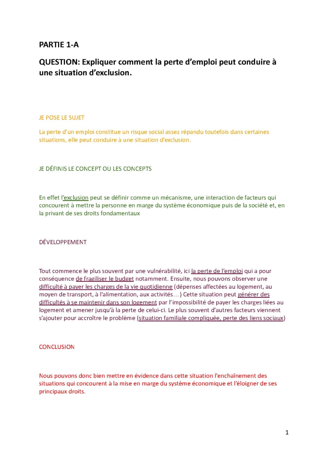 Problématique travail en mutation: Chômage et intégration sociale, risques du bruit, et analyse des besoins sociaux ST2S