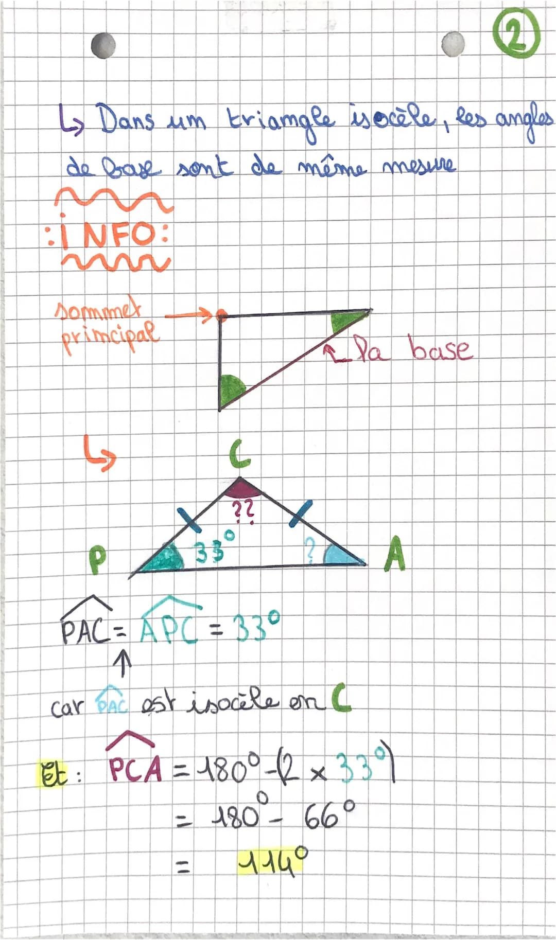 • SOMMES DES
MESURES DES ANGLES
D'UN TRIANGLE
→ elle est toujours la même.
L₂ Dans un triangle
triangle, la somme des
des angles est égale a