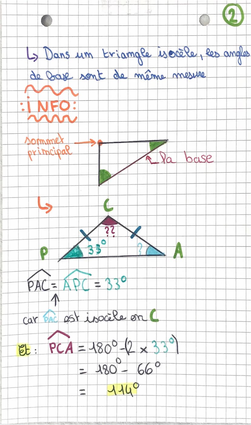 • SOMMES DES
MESURES DES ANGLES
D'UN TRIANGLE
→ elle est toujours la même.
L₂ Dans un triangle
triangle, la somme des
des angles est égale a