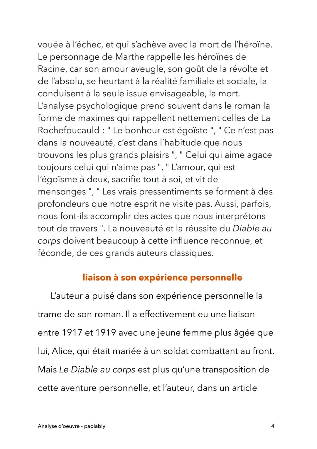 Le diable au corps
Raymond Radiguet
Analyse
Analyse d'oeuvre - paolably
@paolably
knowunity
1 L'oeuvre et l'auteur
Dans Le Diable au corps, 