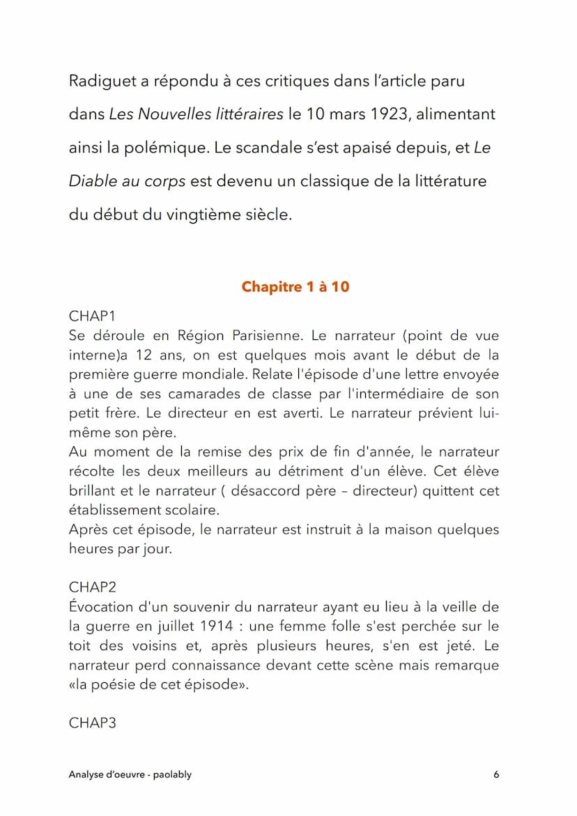 Le diable au corps
Raymond Radiguet
Analyse
Analyse d'oeuvre - paolably
@paolably
knowunity
1 L'oeuvre et l'auteur
Dans Le Diable au corps, 