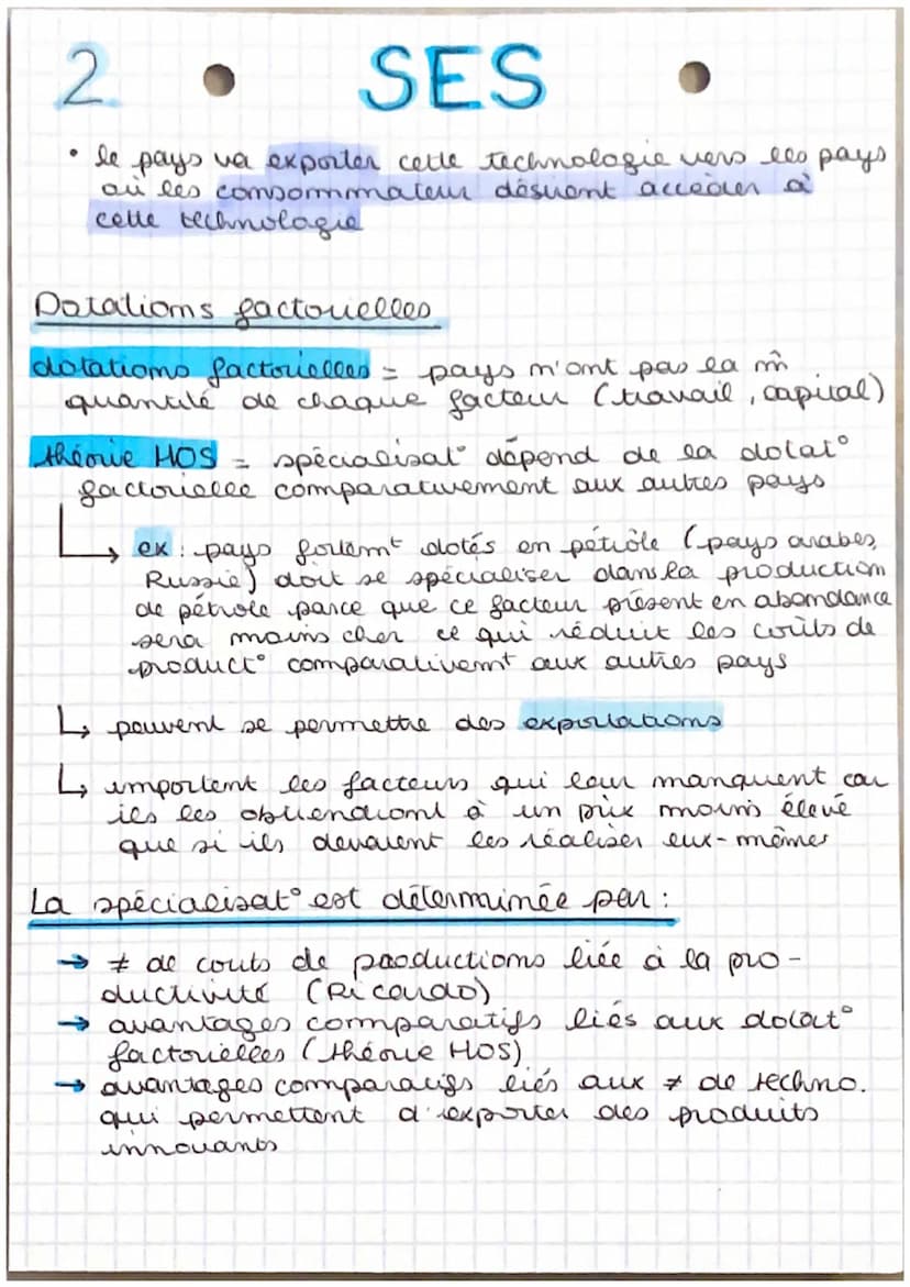 A
SES
Quels sont les fondements du commerce
international et de l'intermalisation
de la production?
I- Comment expliquer le développement du