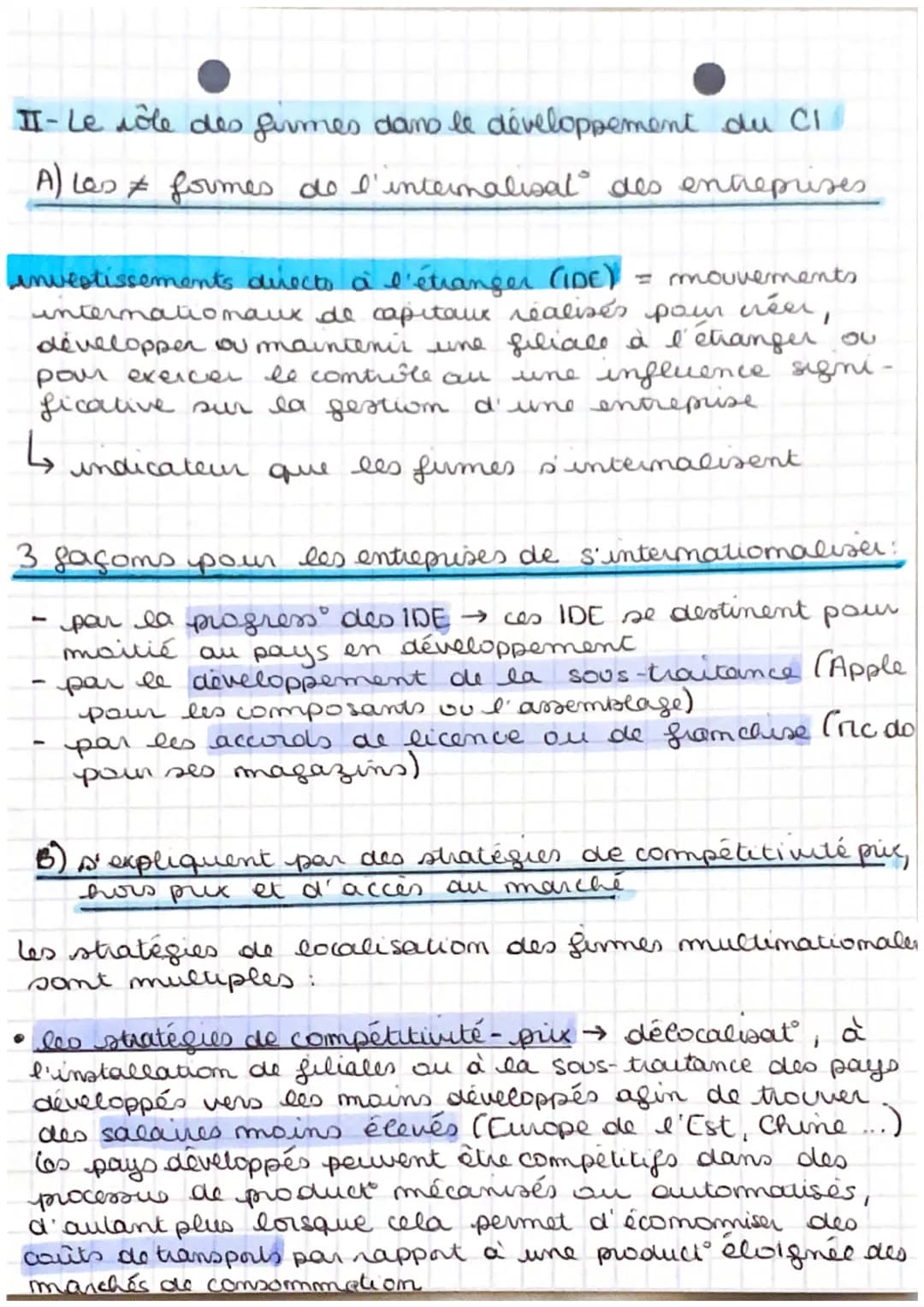 A
SES
Quels sont les fondements du commerce
international et de l'intermalisation
de la production?
I- Comment expliquer le développement du