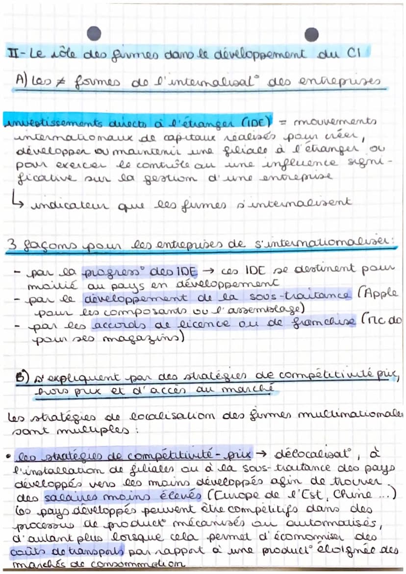 A
SES
Quels sont les fondements du commerce
international et de l'intermalisation
de la production?
I- Comment expliquer le développement du