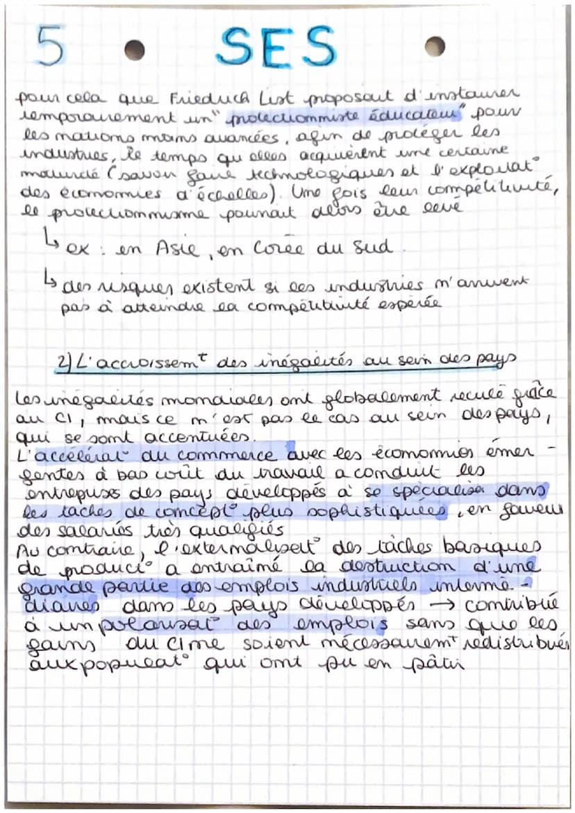 A
SES
Quels sont les fondements du commerce
international et de l'intermalisation
de la production?
I- Comment expliquer le développement du