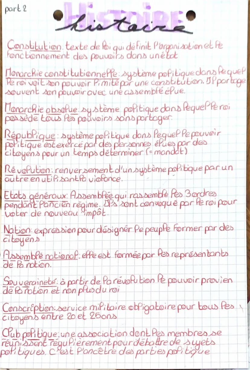 "I part 1
€
histeire
lareliolution
Français :
Pa Fondation d'une nouvelle
France:
5
Changement politique
création de club politique
por des 