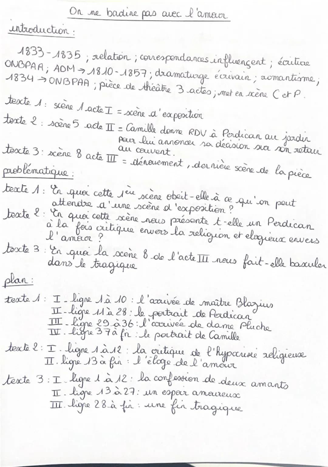 On ne badine pas avec l'amour
introduction:
1833-1835; relation; correspondances influencent; écriticae
ONBPAA; ADM1810-1857; dramaturge écr