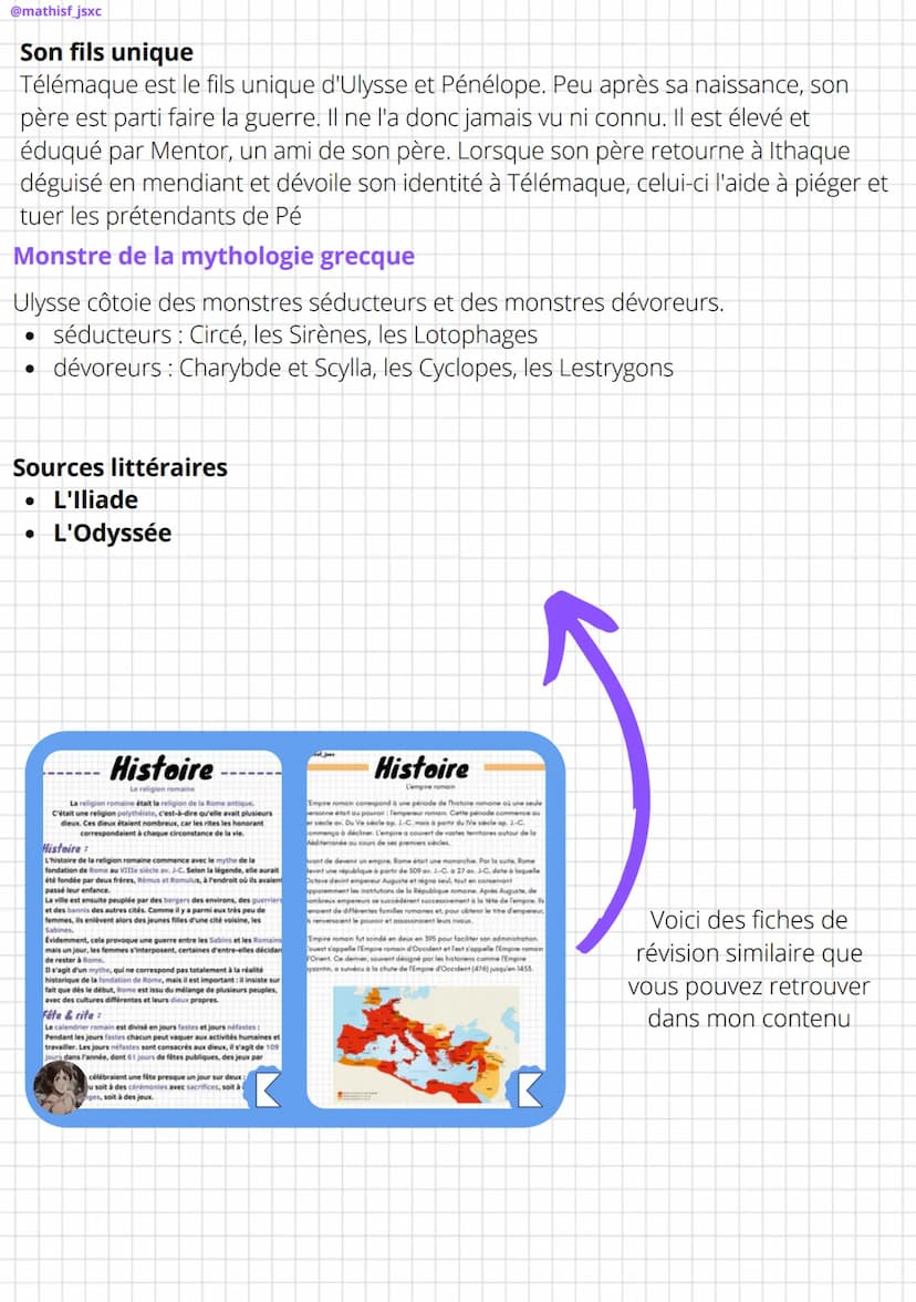 @mathisf_jsxc
Histoire
Ulysse
Ulysse également appelé Ulysse est le personnage principal de l'Odyssée
d'Homère et héros de la mythologie gre