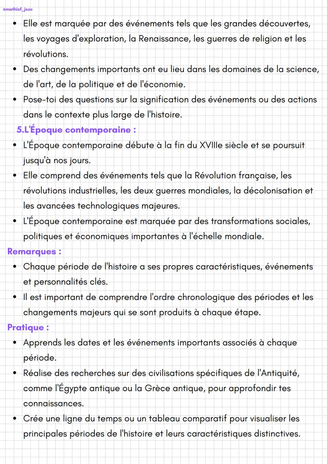 @mathisf_jsxc
Histoire
Les grandes périodes de l'histoire
L'histoire est divisée en différentes périodes qui marquent des changements
T
sign
