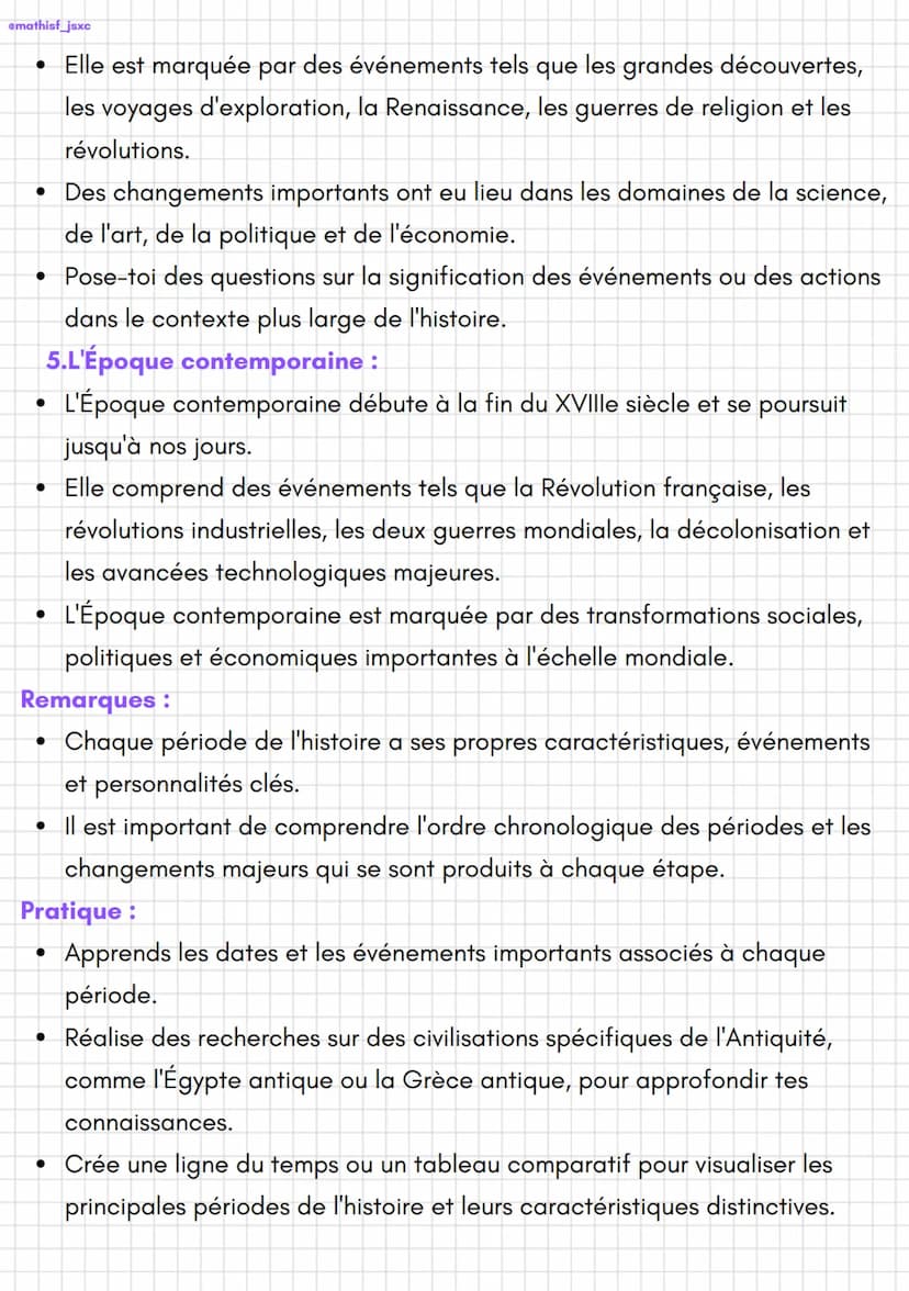 @mathisf_jsxc
Histoire
Les grandes périodes de l'histoire
L'histoire est divisée en différentes périodes qui marquent des changements
T
sign