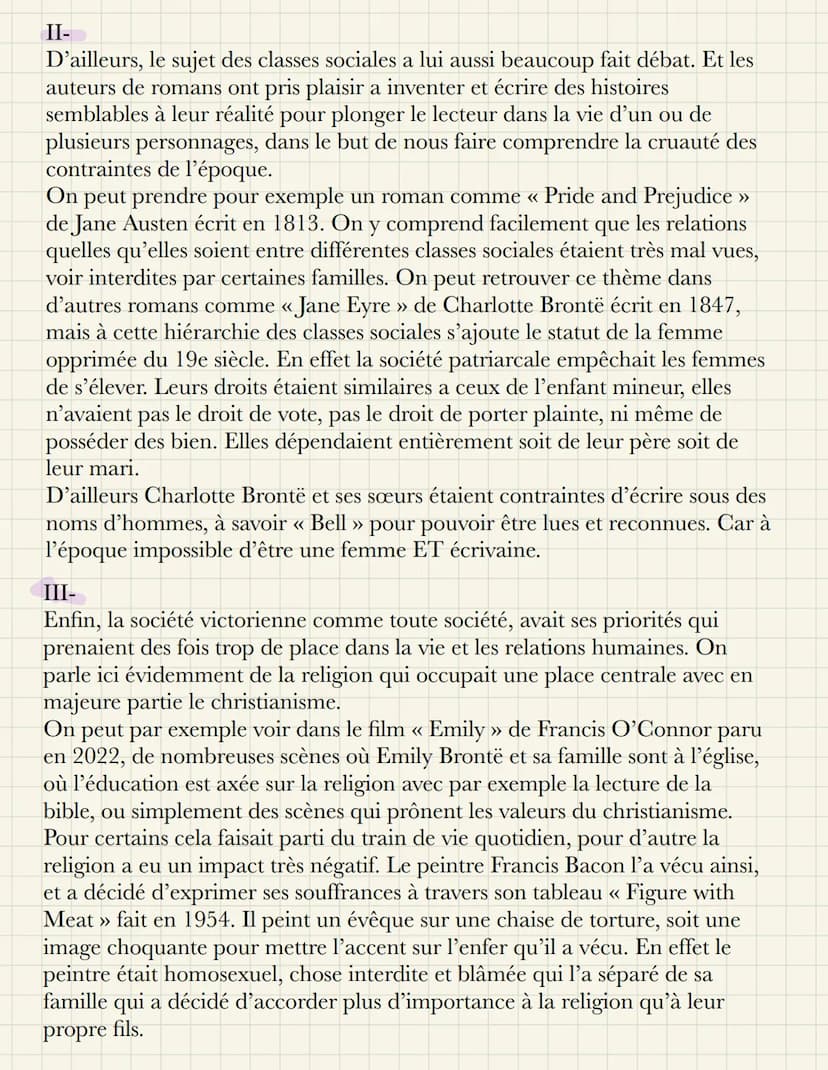 Comment et pourquoi la société Victorienne a-t-elle été
critiquée à travers l'art et la littérature anglophone?
INTRO
La société victorienne